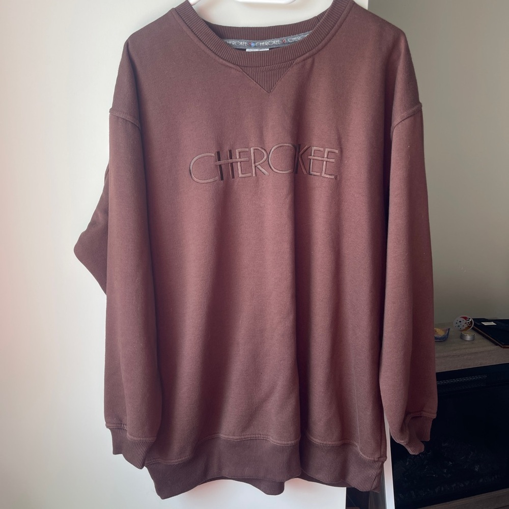 Cherokee Coffee Brown Oversized Crewneck Size Large